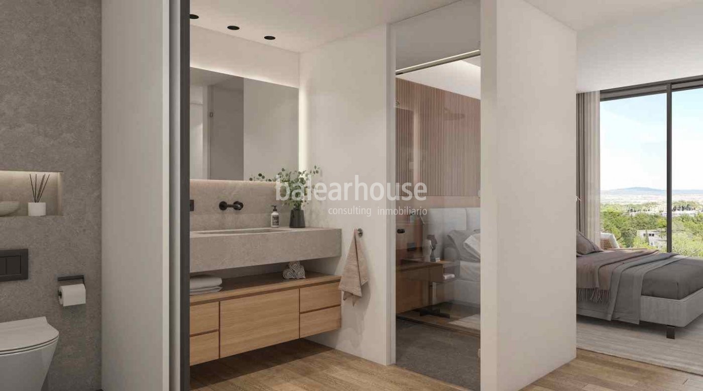 Design and spectacular city views come together in this newly built villa in Son Vida.