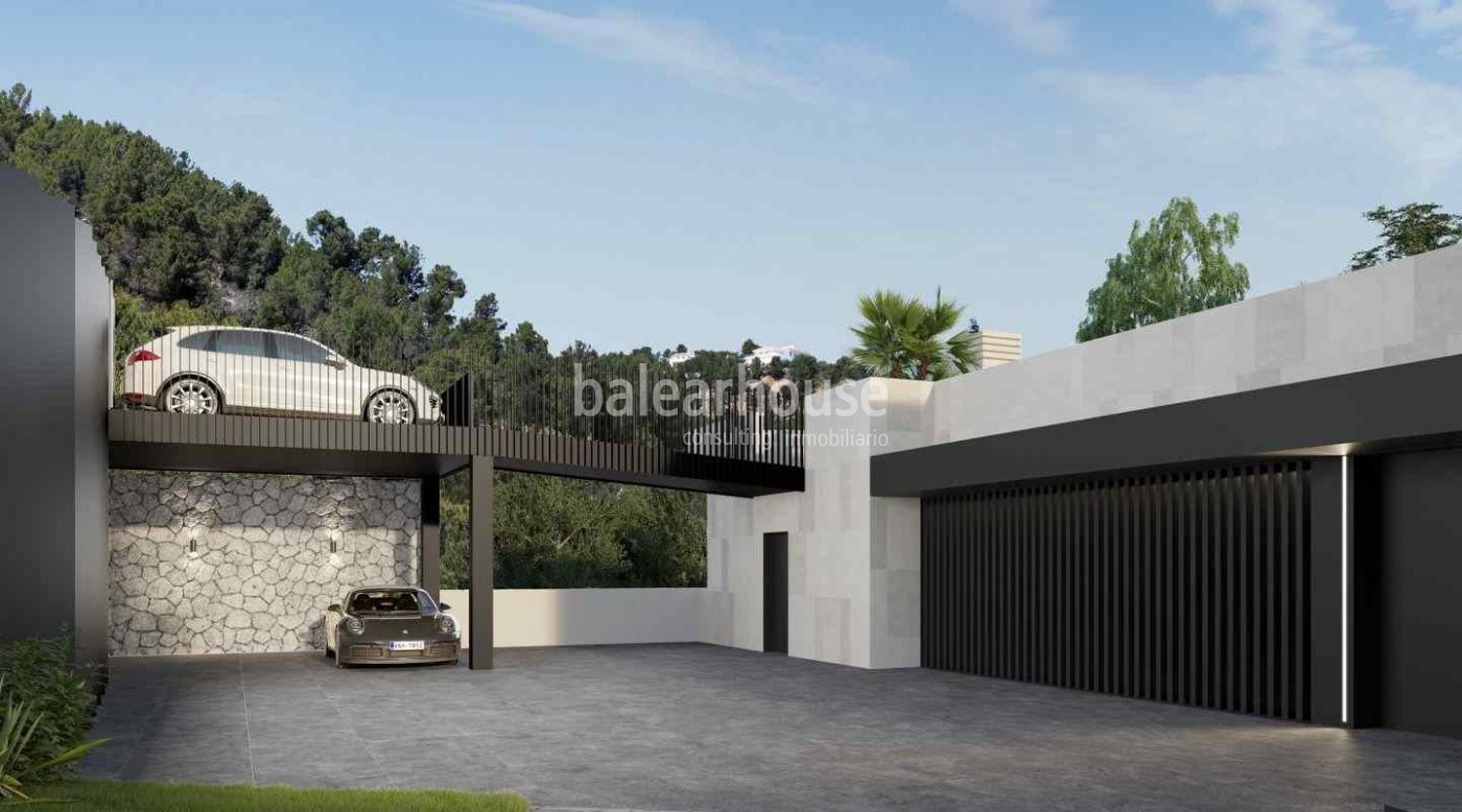 Design und spektakuläre Aussicht auf die Stadt in dieser neu gebauten Villa in Son Vida