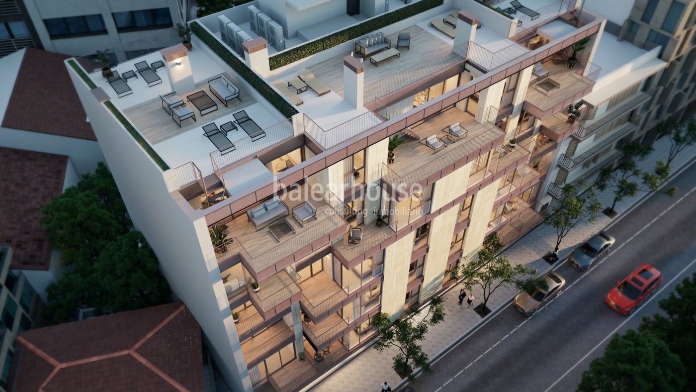 Excelente proyecto nuevo de viviendas en el centro de Palma con el diseño más contemporáneo