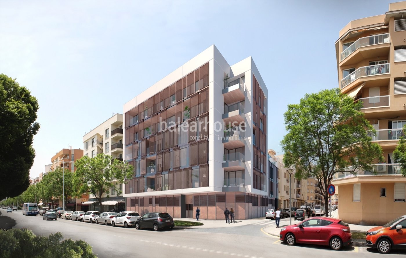 Modernas viviendas de obra nueva en el centro de Palma llenas de luz y altas calidades.
