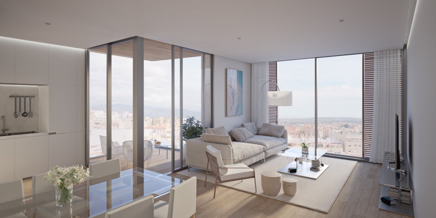 Modern new-build homes in the centre of Palma, full of light and high quality.