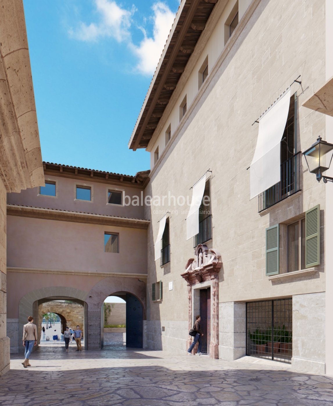 Elegante Maisonette-Wohnung in einem historischen Palast in der Altstadt von Palma.