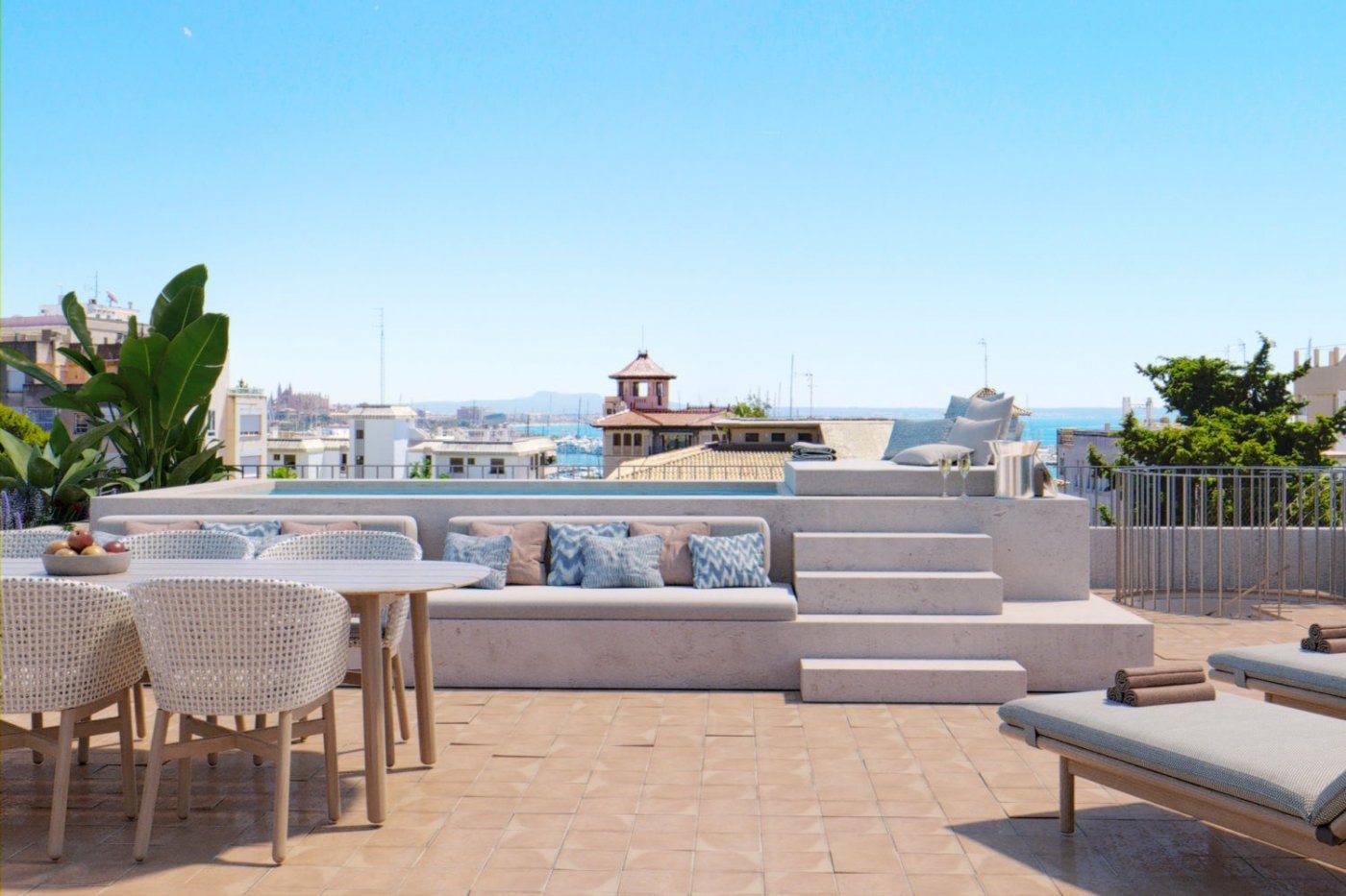 Ausgezeichnetes Penthouse mit Schwimmbad und privatem Solarium in einer ruhigen Gegend von Palma