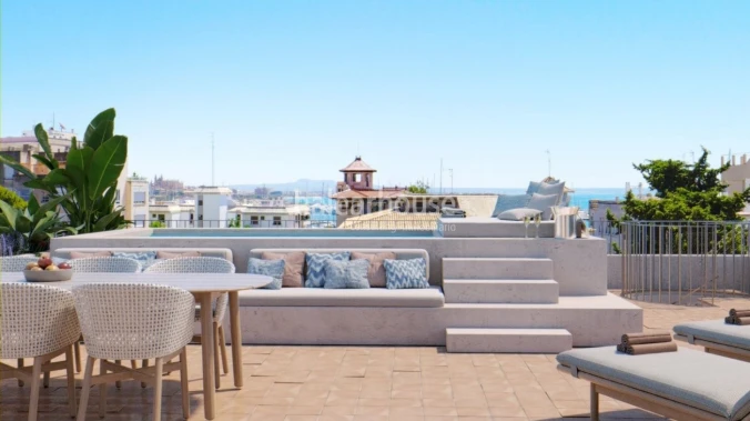 Excellent penthouse with swimming pool and private solarium in a green and quiet area of Palma