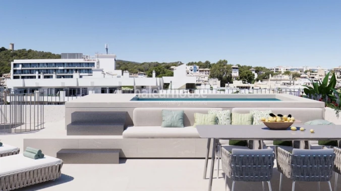 Excellent penthouse with swimming pool and private solarium in a green and quiet area of Palma