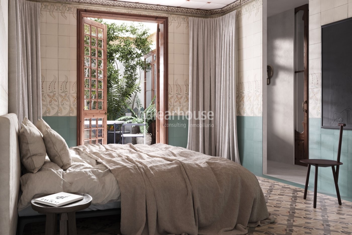 Fantástico piso en un histórico edificio que se asoma al casco antiguo de Palma.