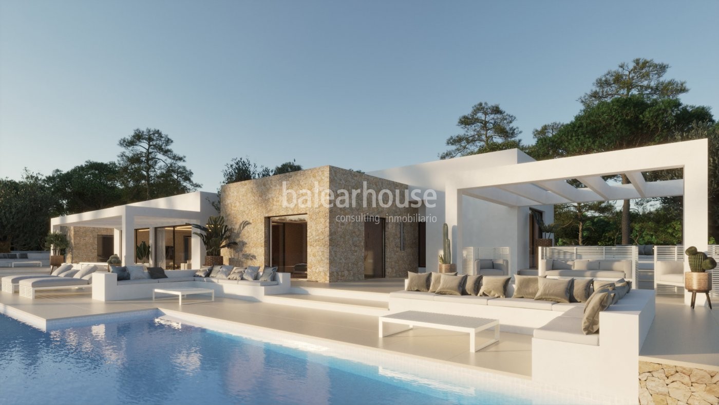 Villa under construction in Cala Conta