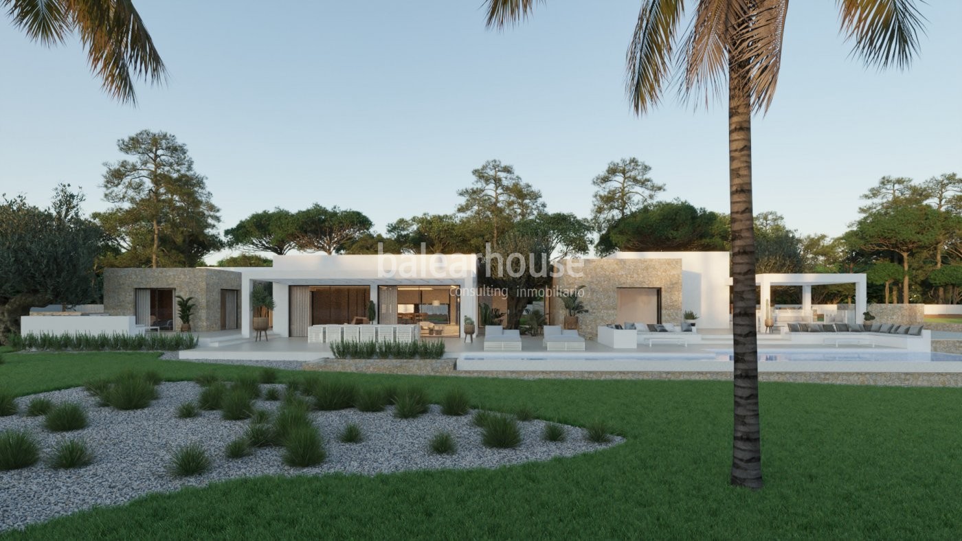 Villa under construction in Cala Conta