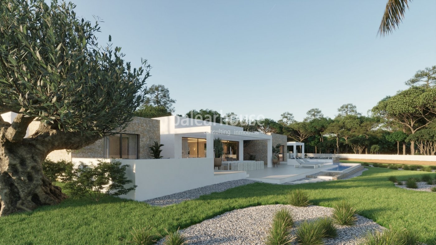 Villa under construction in Cala Conta