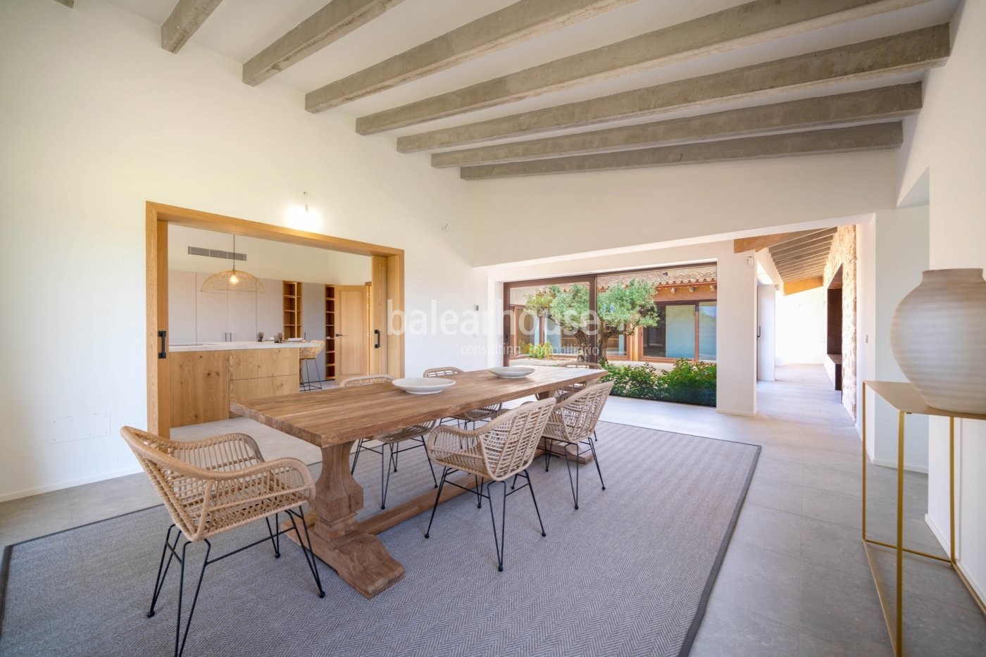 Incredible newly built rustic finca surrounded by porches and terraces close to beautiful beaches.