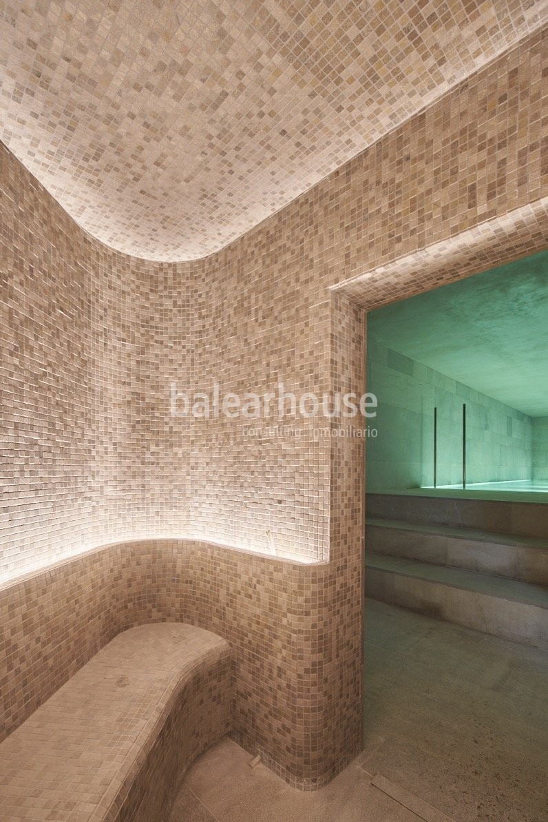 Spectacular penthouse with innovative architecture in Palma's privileged Paseo Mallorca.