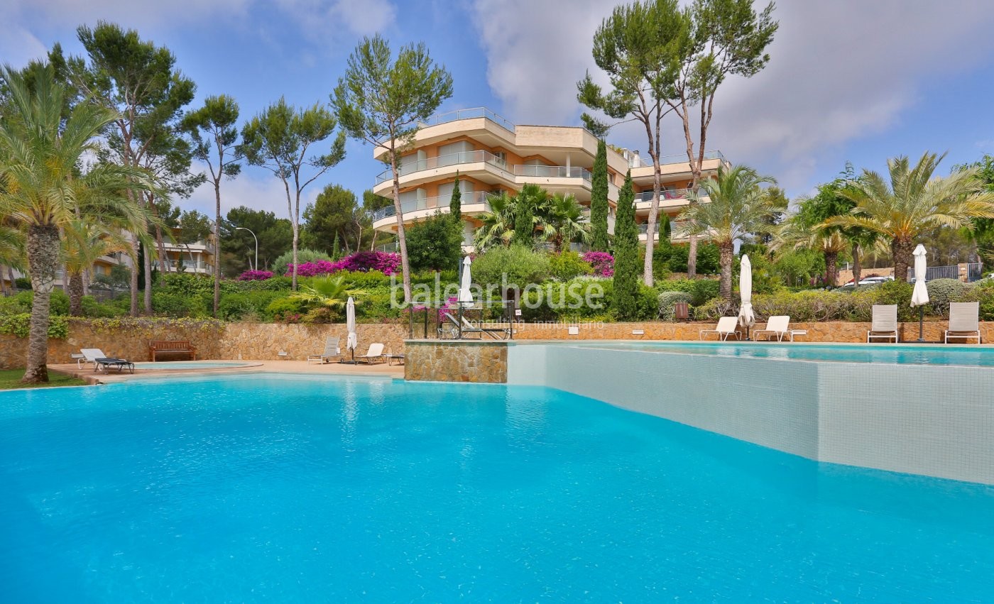 Stunning ground floor with garden in luxurious residential complex in Sol de Mallorca