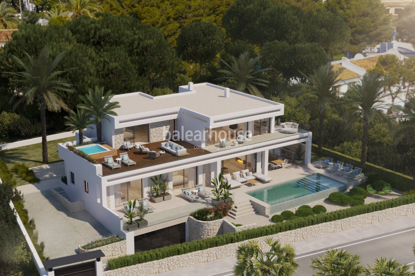 Spectacular designer villa with sea views in Sol de Mallorca