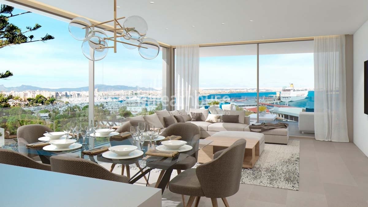 Large and modern new beachfront penthouses with private terrace and solarium on the Paseo Marítimo