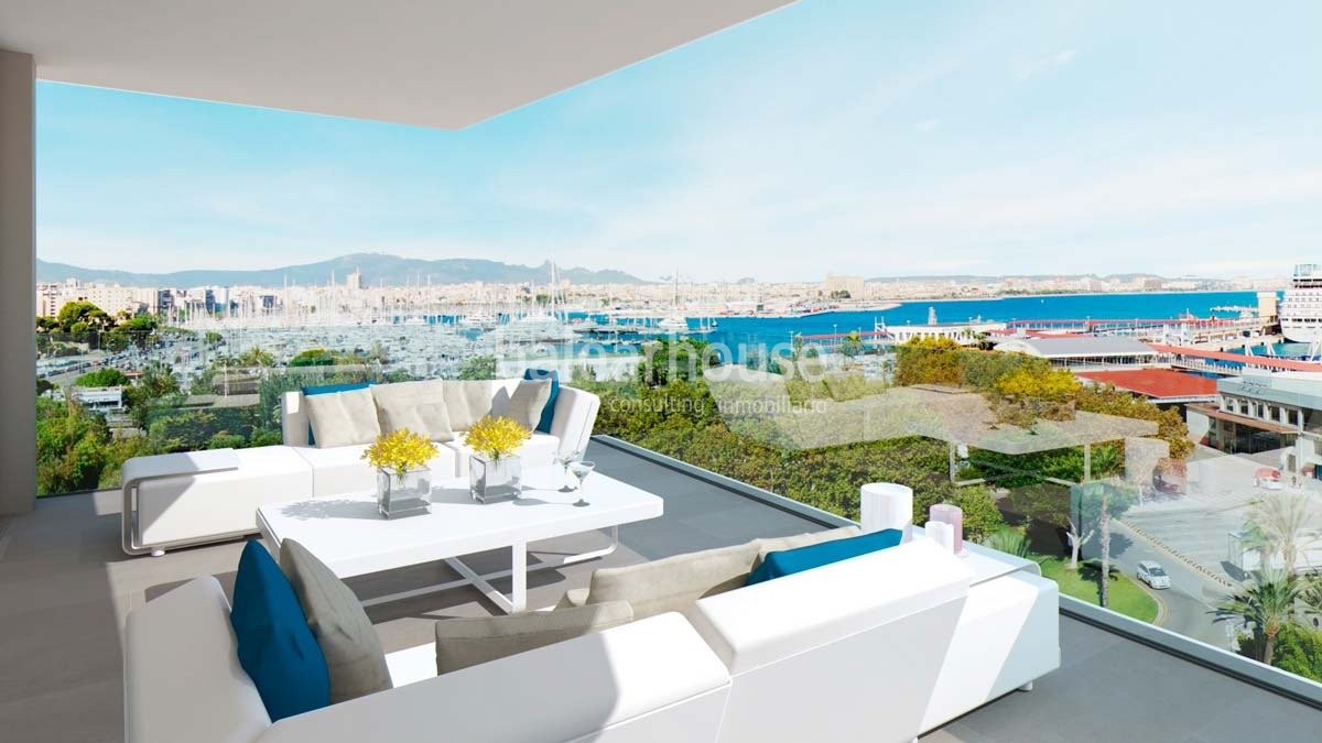 Large and modern new beachfront penthouses with private terrace and solarium on the Paseo Marítimo