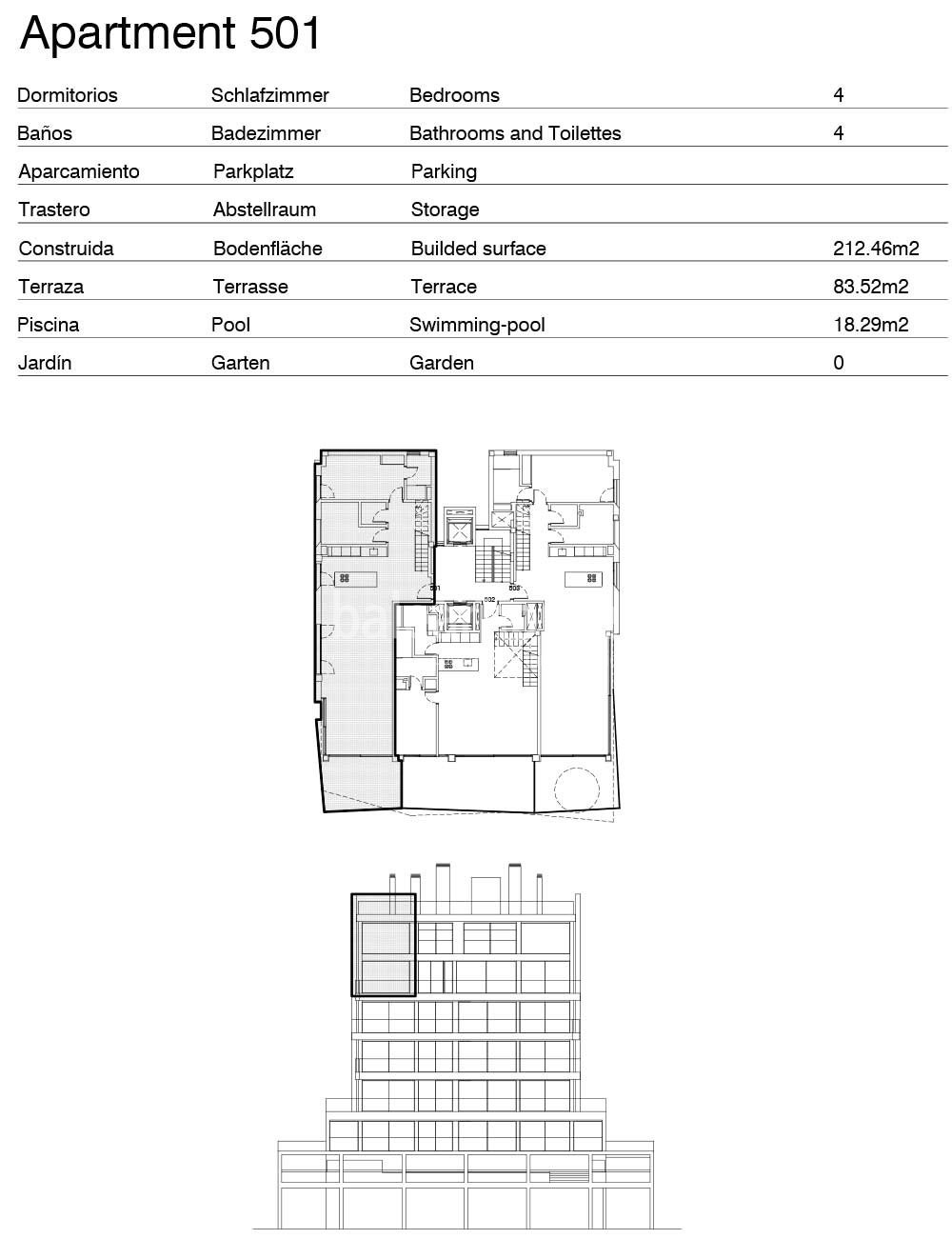 Large and modern new beachfront penthouses with private terrace and solarium on the Paseo Marítimo