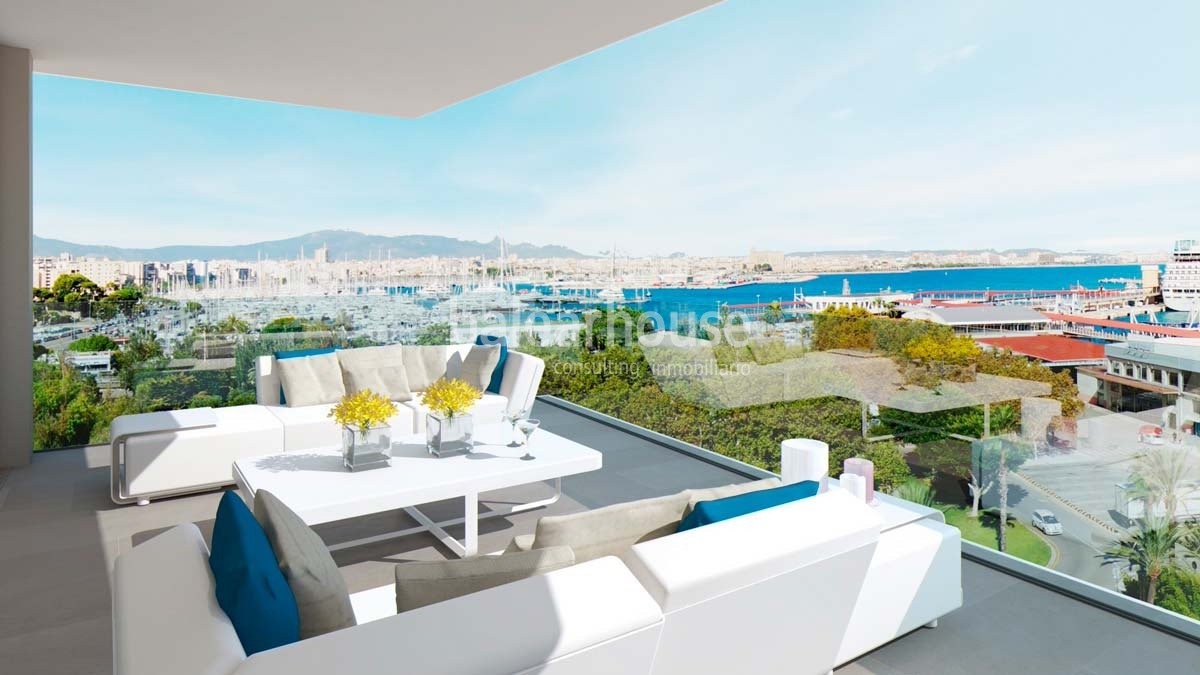 Spectacular new-build homes on the seafront in the unique setting of Palma's Paseo Marítimo