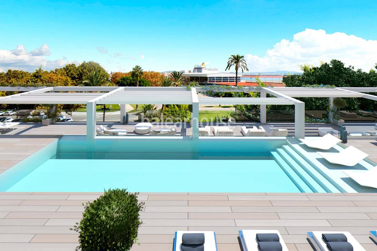 Spectacular new-build homes on the seafront in the unique setting of Palma's Paseo Marítimo