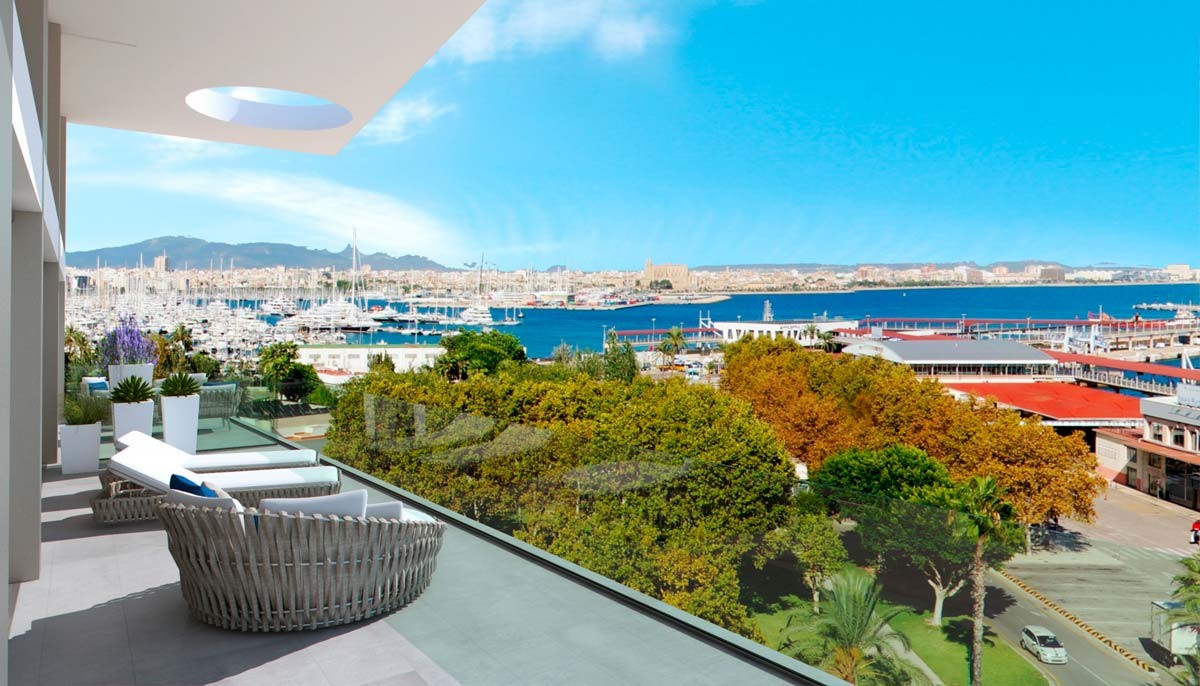 Espectaculares viviendas de obra nueva frente al mar en el entorno único del Paseo Marítimo de Palma