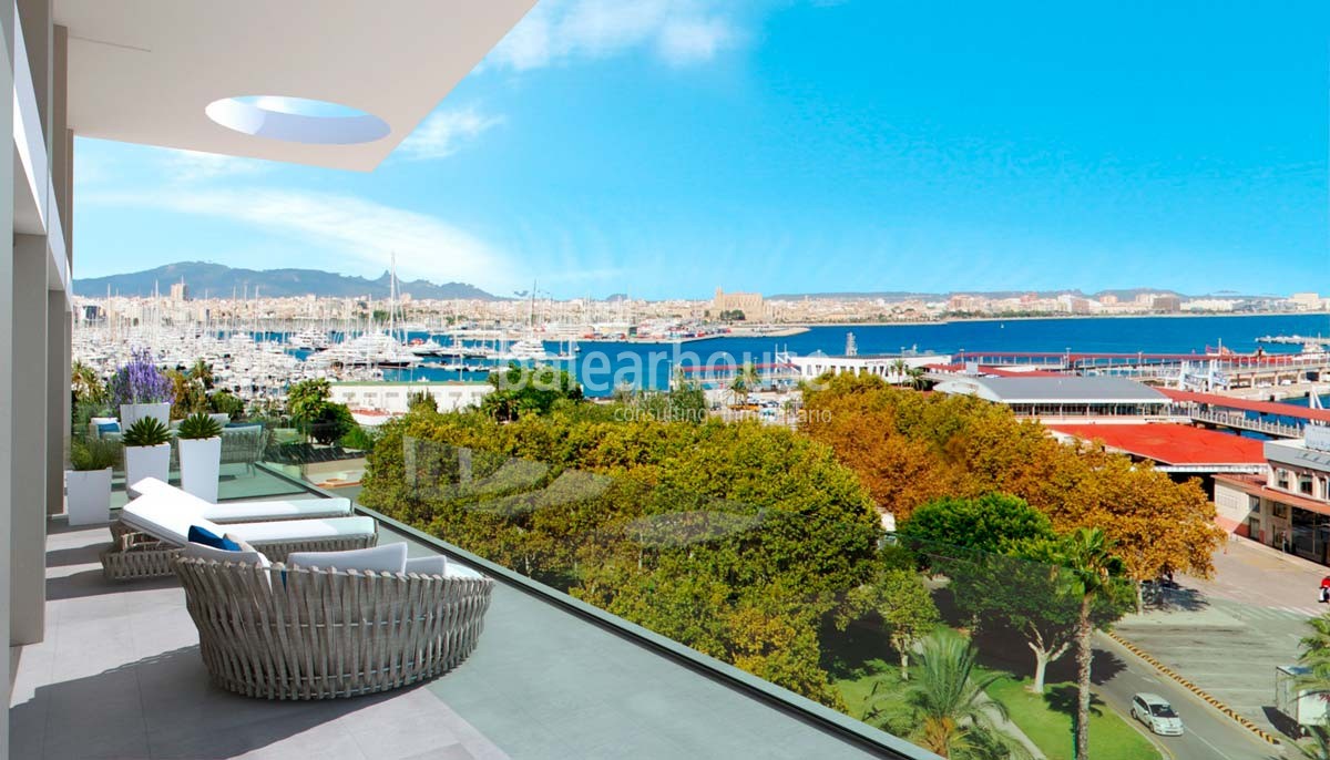 Espectaculares viviendas de obra nueva frente al mar en el entorno único del Paseo Marítimo de Palma