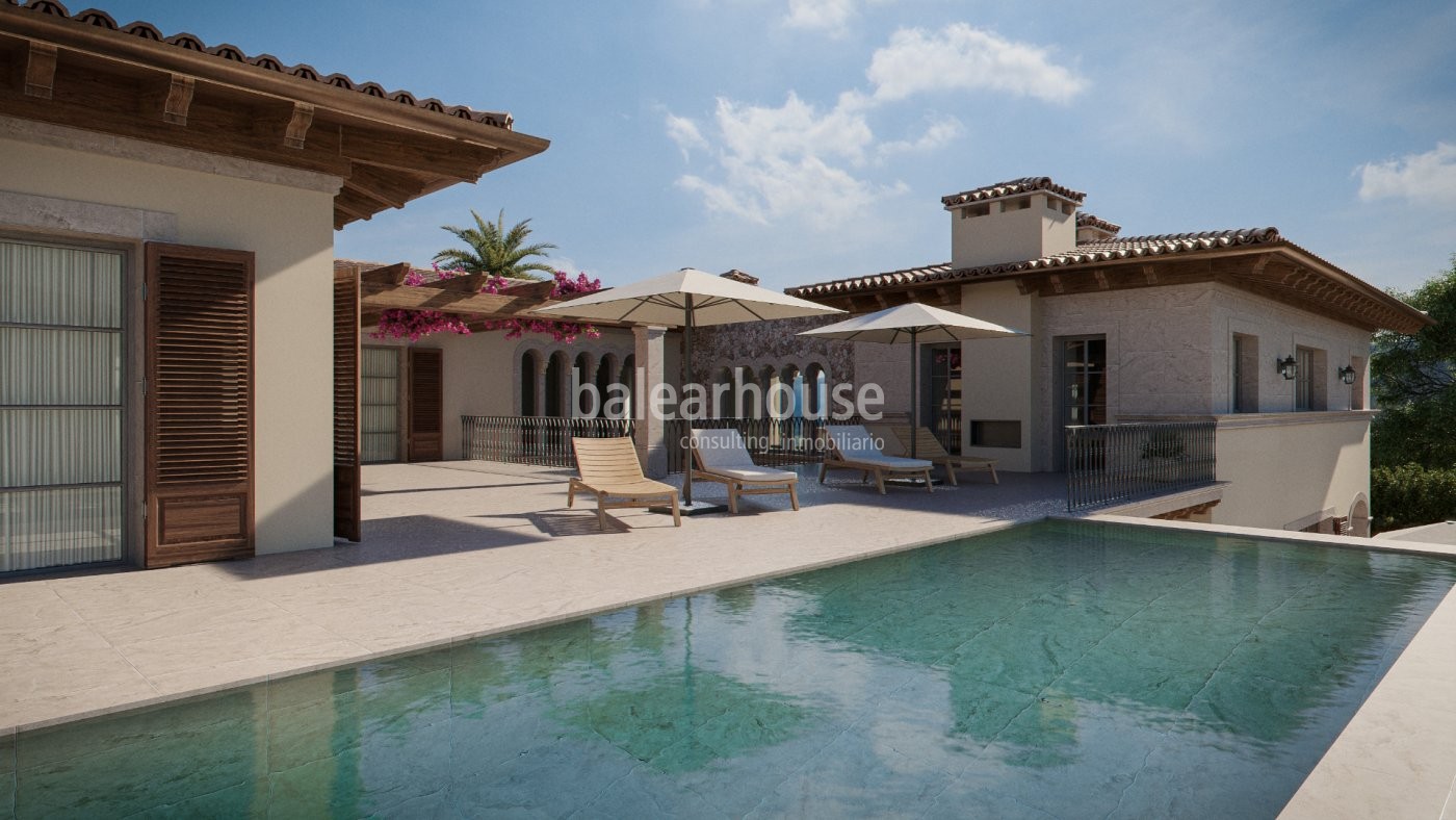 Excelente villa en construcción ubicada en el exclusivo enclave junto al mar de Old Bendinat.