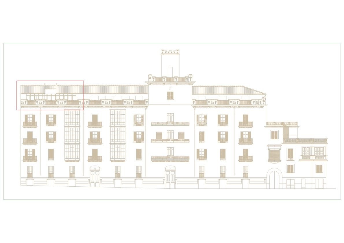 Großes Penthouse im historischen Zentrum von Palma mit großer Terrasse und Blick auf die Stadt.