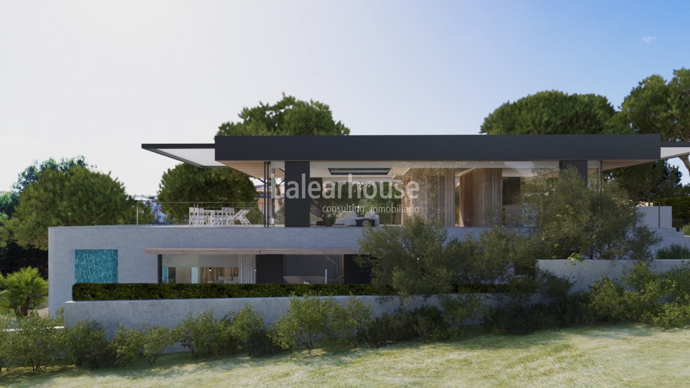 Innovadora villa de obra nueva en primera línea de mar de la idílica playa de Cala Mandía