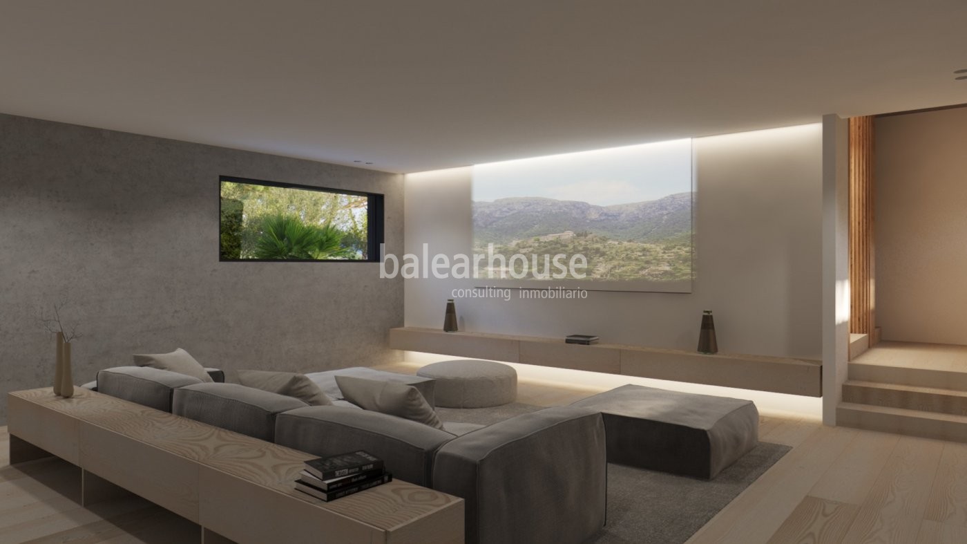 Innovative newly built villa on the seafront of the idyllic Cala Mandía beach