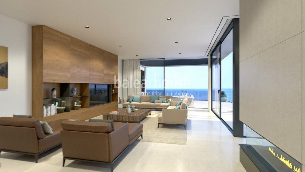 Spectacular sea views from every angle in this exclusive new build villa located in Cala Llamp.