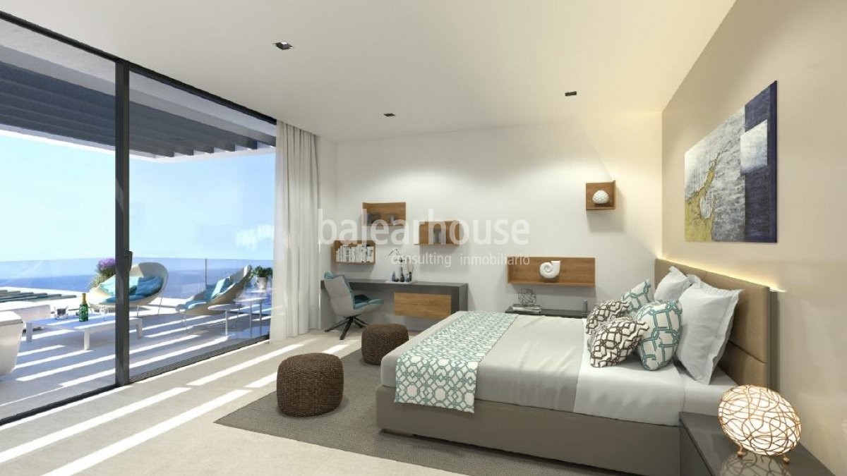 Spectacular sea views from every angle in this exclusive new build villa located in Cala Llamp.