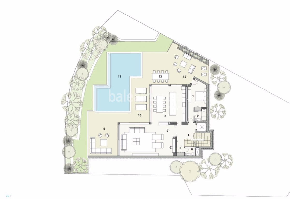 Spectacular sea views from every angle in this exclusive new build villa located in Cala Llamp.