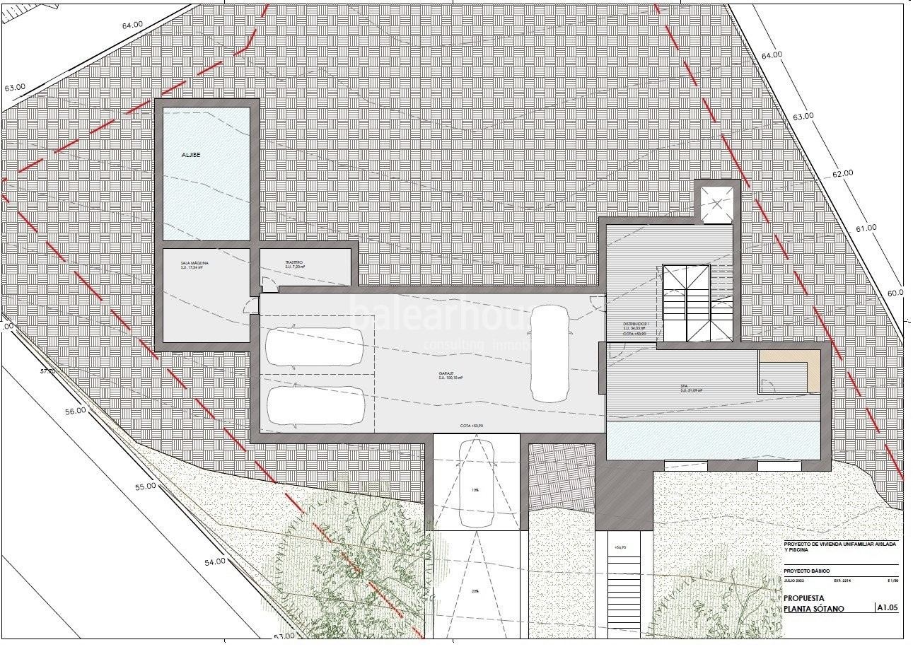 Grundstück mit Luxusvillenprojekt mit Meerblick in Puerto de Andratx