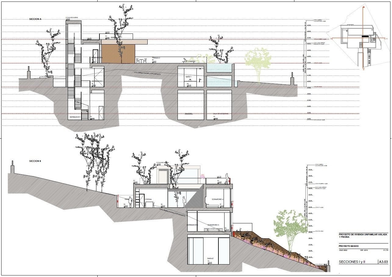 Grundstück mit Luxusvillenprojekt mit Meerblick in Puerto de Andratx