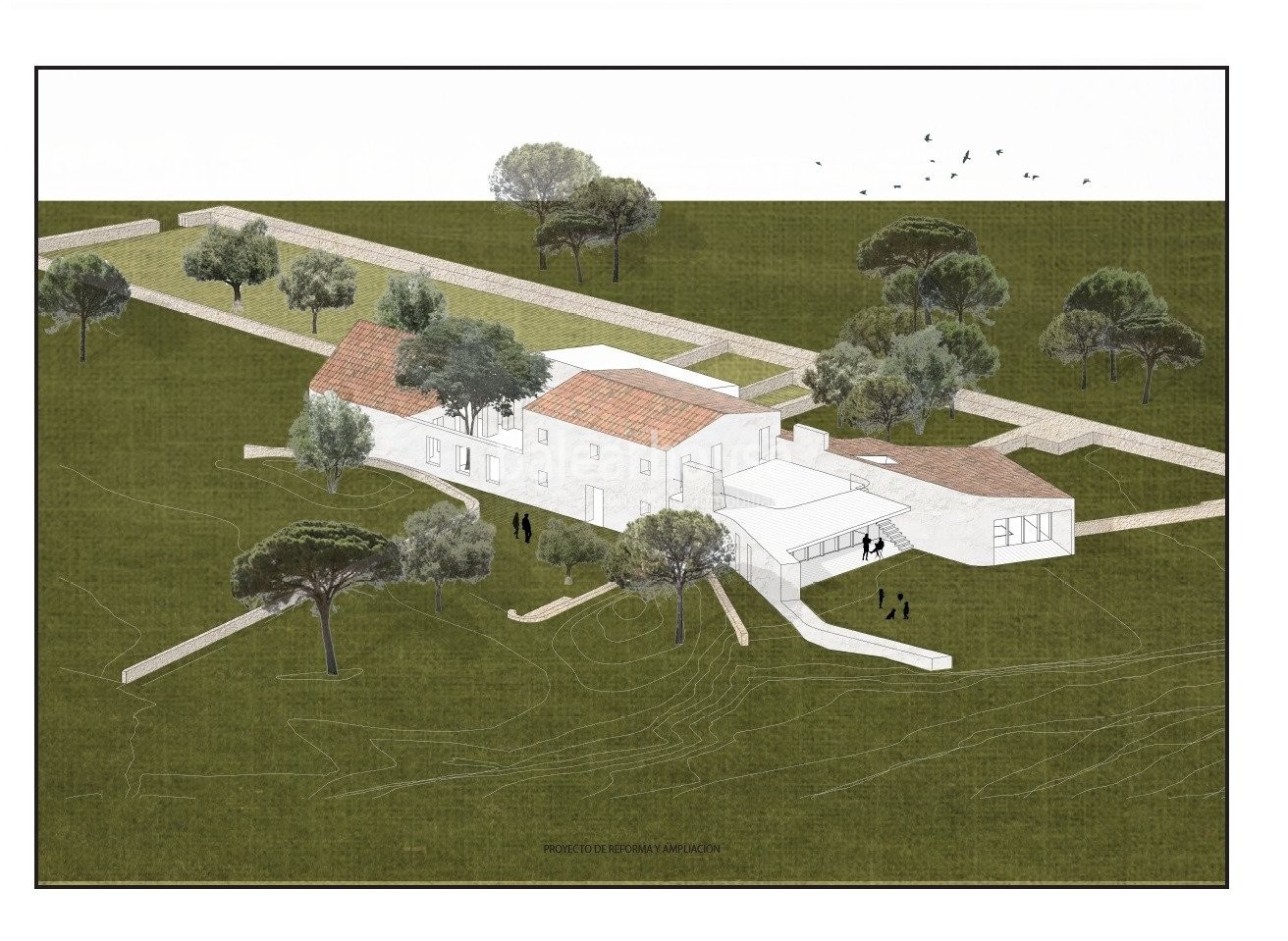 Maravilloso terreno con licencia y proyecto de construcción de finca espectacular cerca de Llucmajor