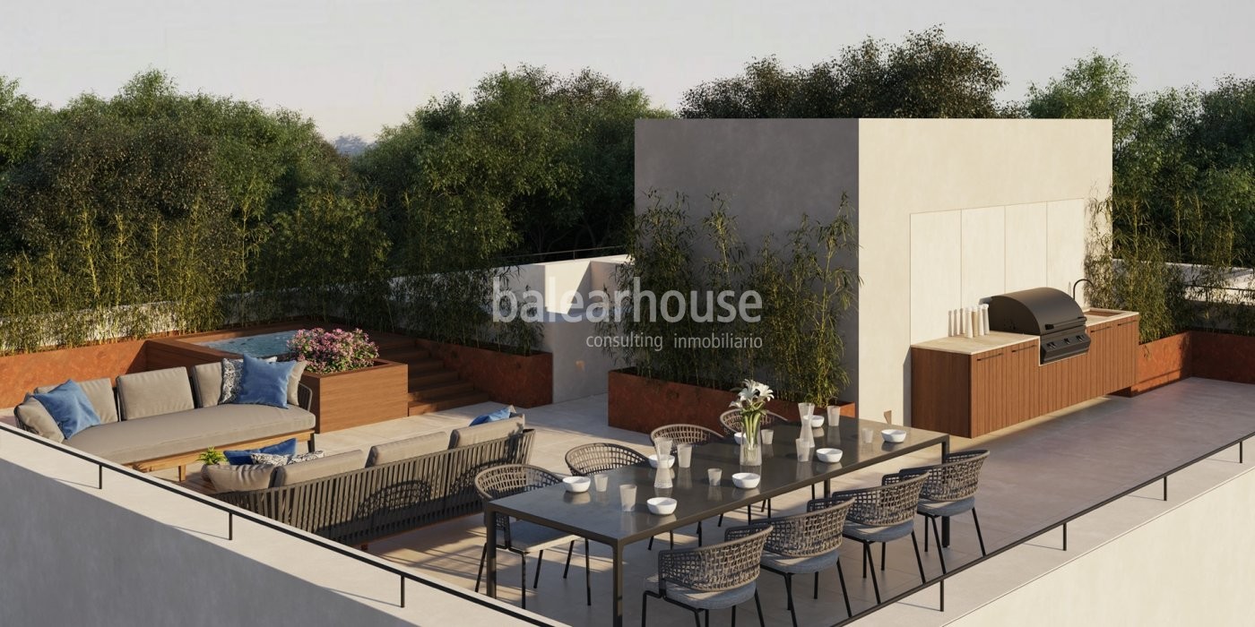 Espléndido proyecto de villa de diseño abierto a todo el pulmón verde de Sa Teulera en Palma