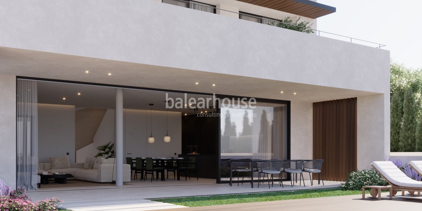 Espléndido proyecto de villa de diseño abierto a todo el pulmón verde de Sa Teulera en Palma