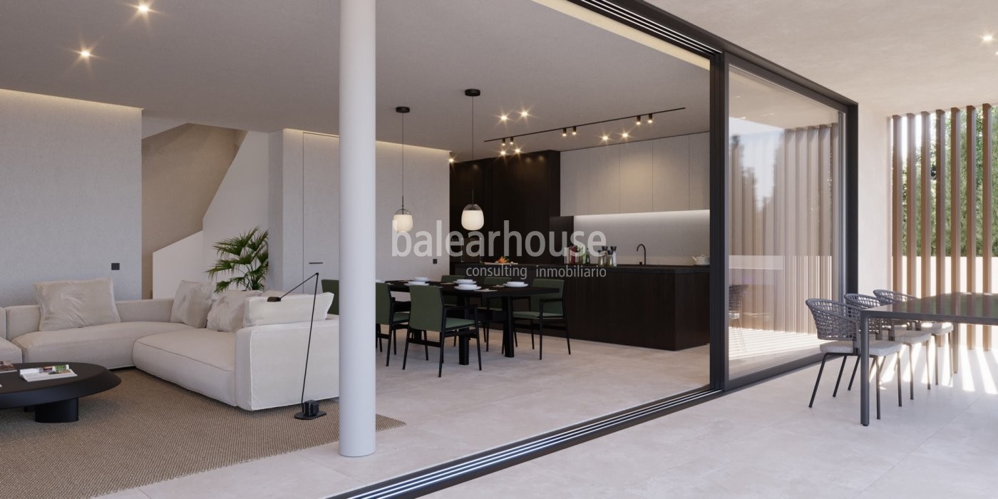 Espléndido proyecto de villa de diseño abierto a todo el pulmón verde de Sa Teulera en Palma