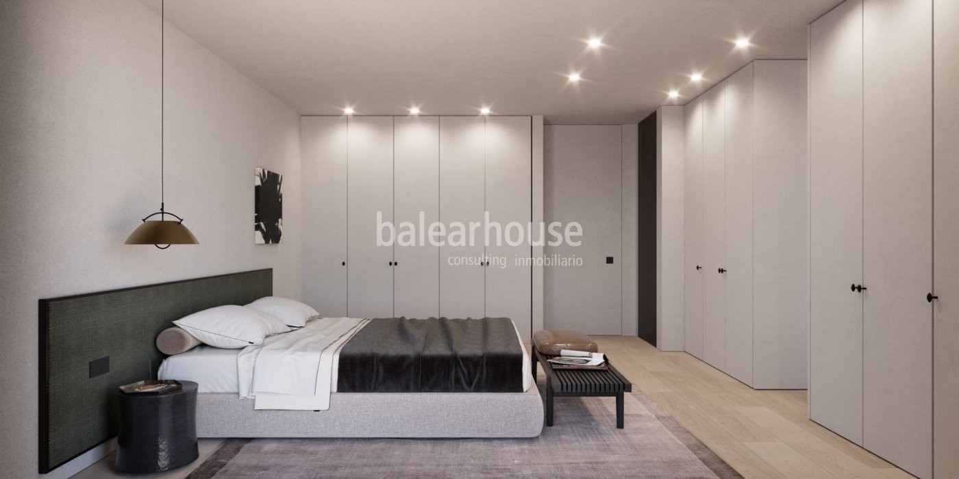 Espléndido proyecto de villa de diseño abierto a todo el pulmón verde de Sa Teulera en Palma