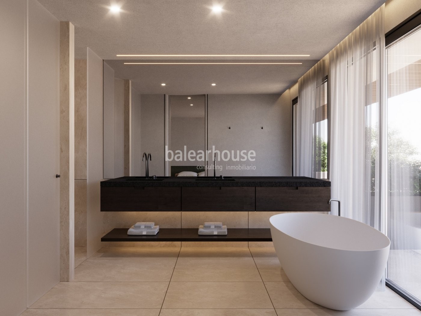 Espléndido proyecto de villa de diseño abierto a todo el pulmón verde de Sa Teulera en Palma
