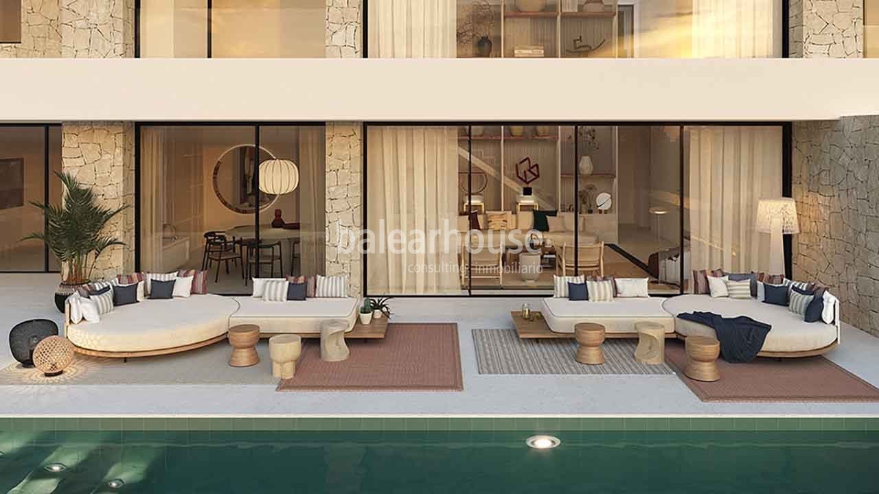 Exclusivo proyecto de grandes villas en Ibiza dentro de un complejo con vistas únicas sobre el golf.