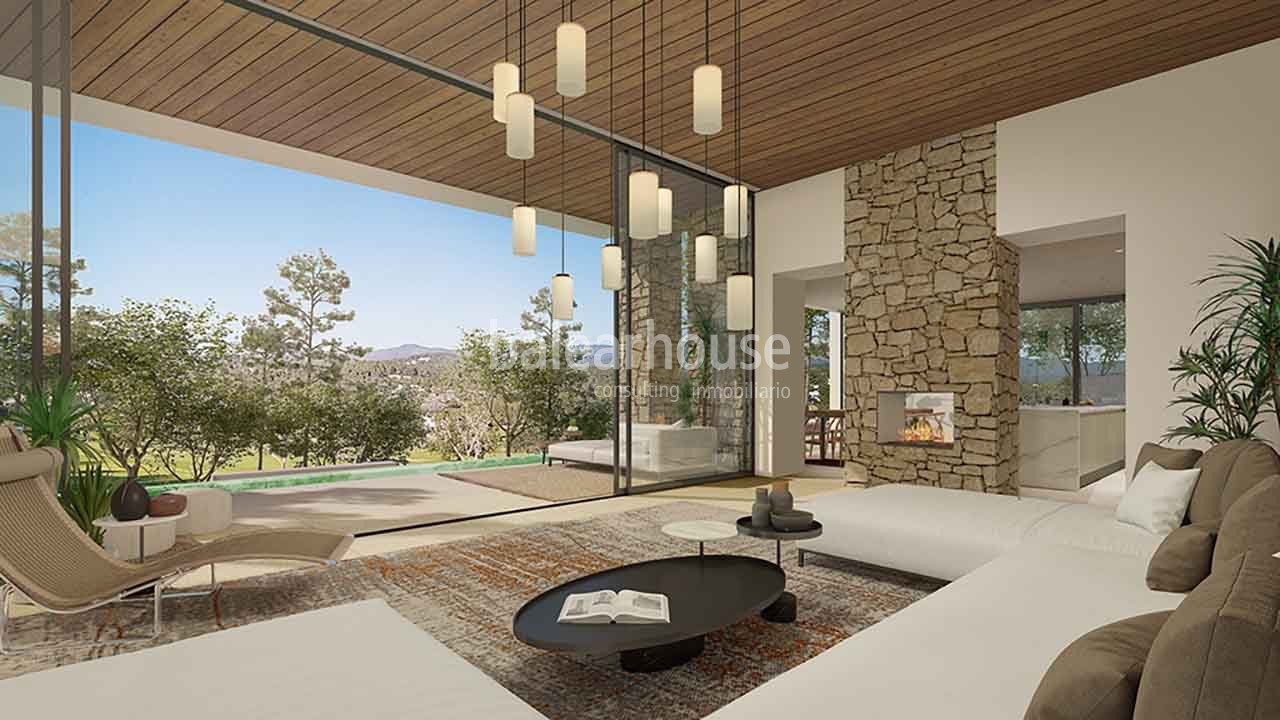 Exclusive project of large villas in Ibiza within a complex with unique views over the golf course.