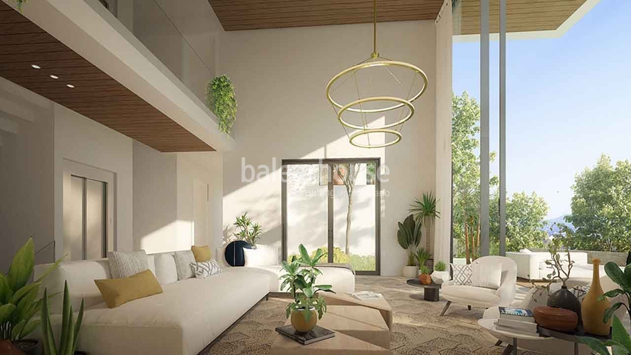 Exclusive project of large villas in Ibiza within a complex with unique views over the golf course.