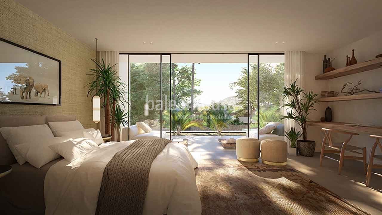 Exclusive project of large villas in Ibiza within a complex with unique views over the golf course.