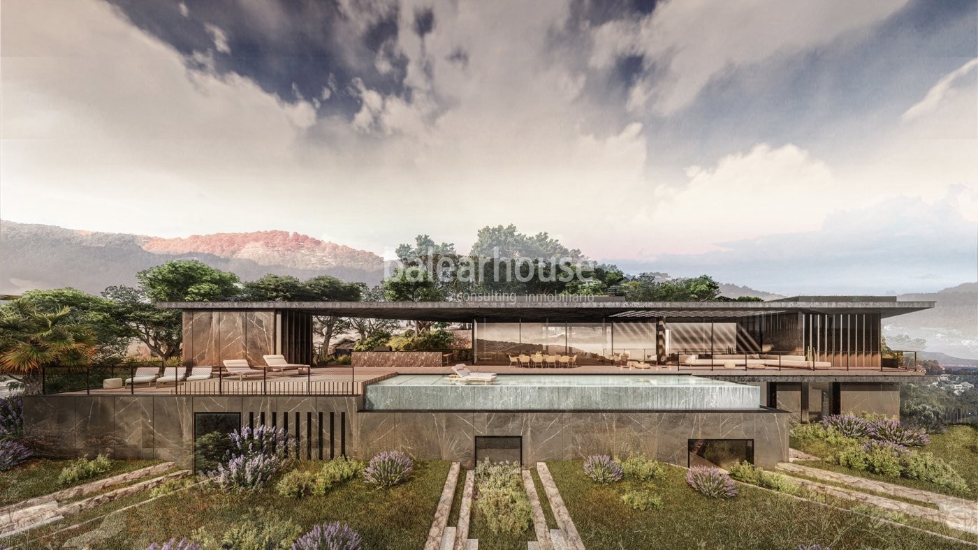Espectacular ubicación y vistas al mar en este solar con licencia y exclusivo proyecto en Son Vida