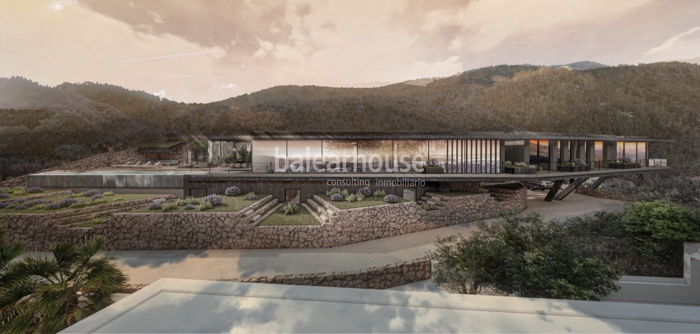 Gran solar con las mejores vistas al mar en Son Vida que dispone de licencia y proyecto exclusivo.