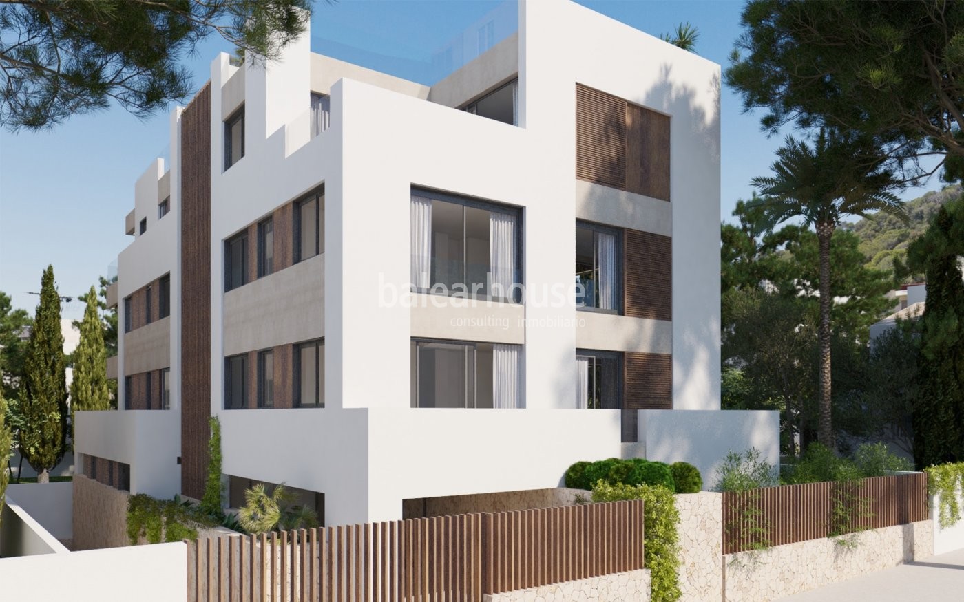 Nuevo proyecto de contemporáneas viviendas en Palma con magnífica área de piscina y jardín