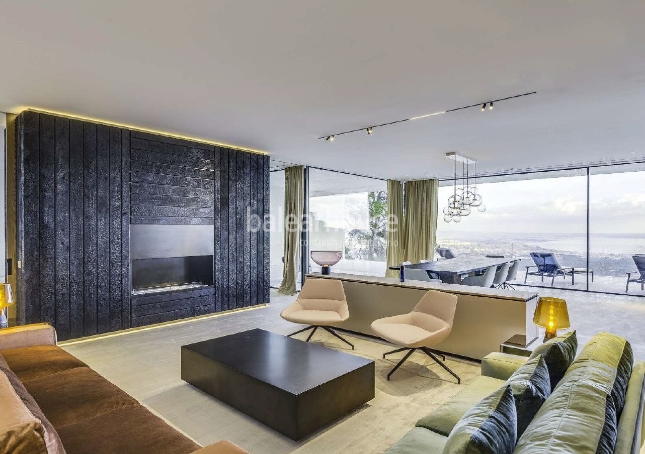 Impresionante villa de diseño con preciosas vistas al mar y a Palma en lo má alto de Son Vida