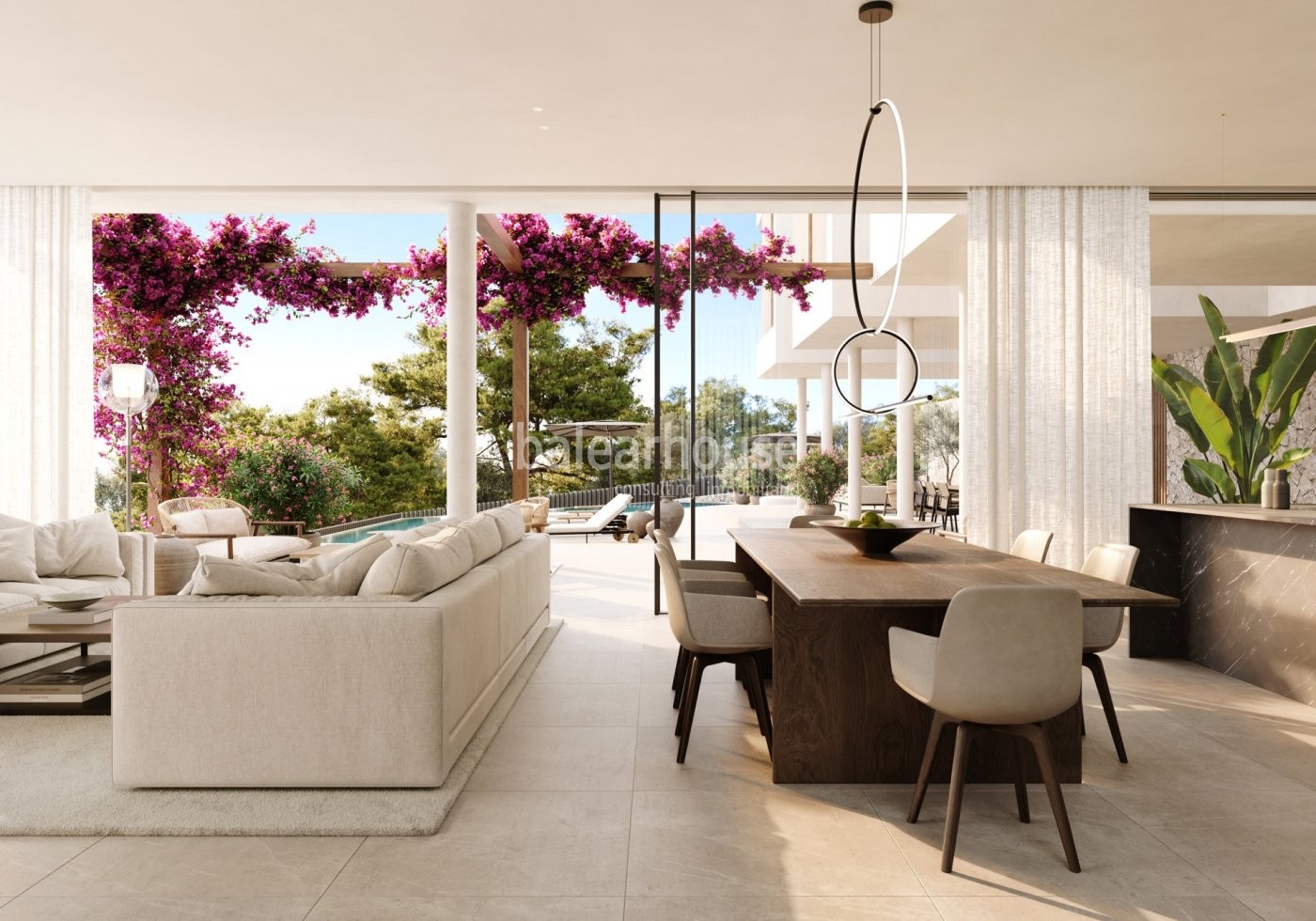 New villas of spectacular design and high quality with great views of the mountains in Genova.