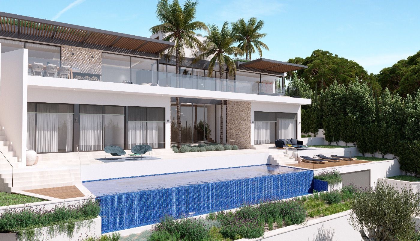 Modern new build villa with beautiful views in Camp de Mar