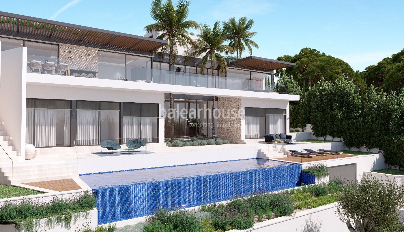 Villa moderna de obra nueva con preciosas vistas en Camp de Mar